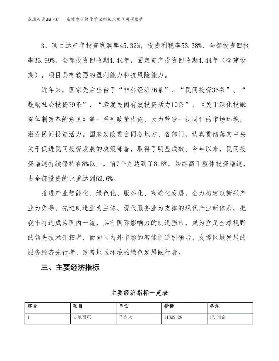 高纯电子级化学试剂氨水项目可研报告（立项申请）_第5页