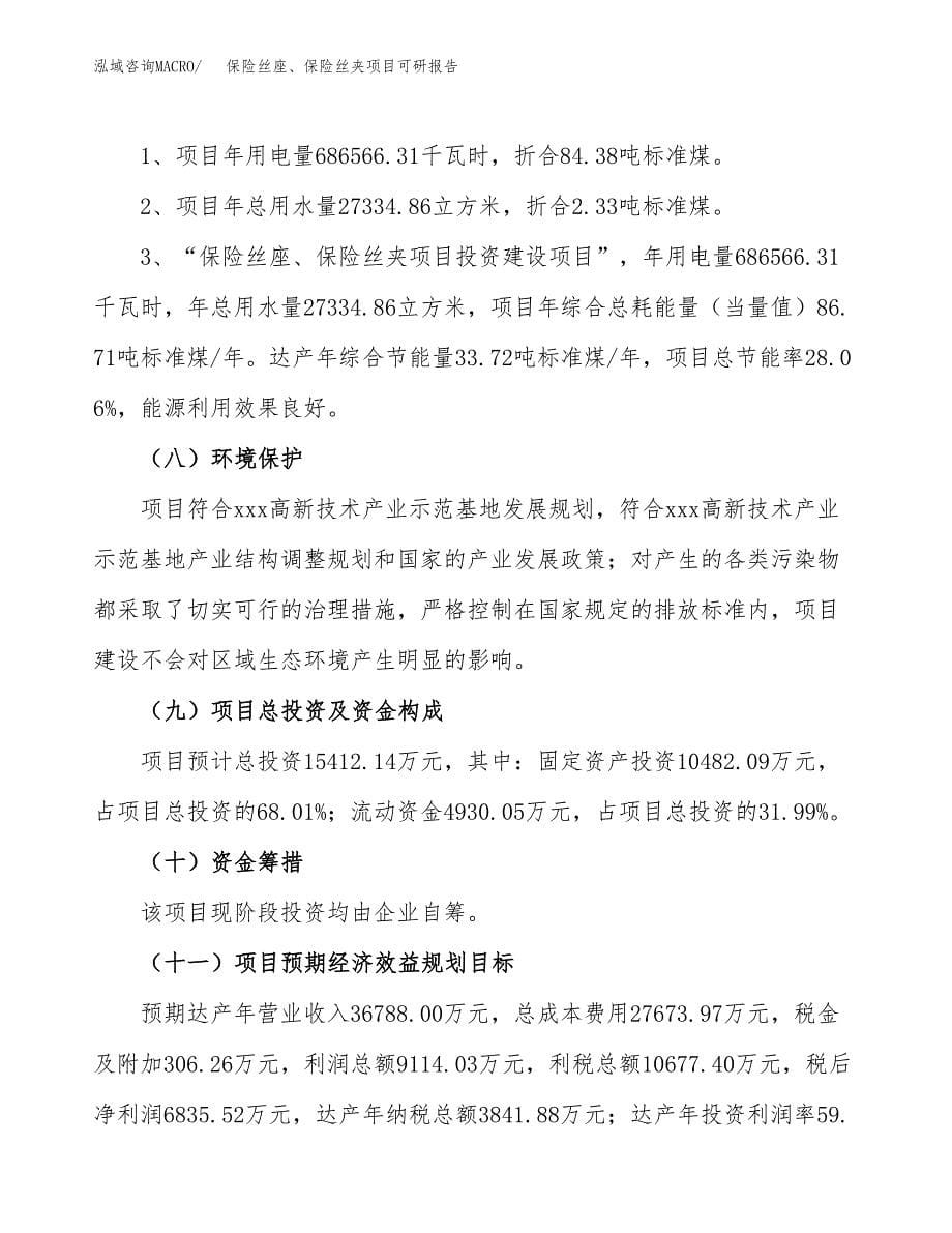 (2019)保险丝座、保险丝夹项目可研报告模板.docx_第5页