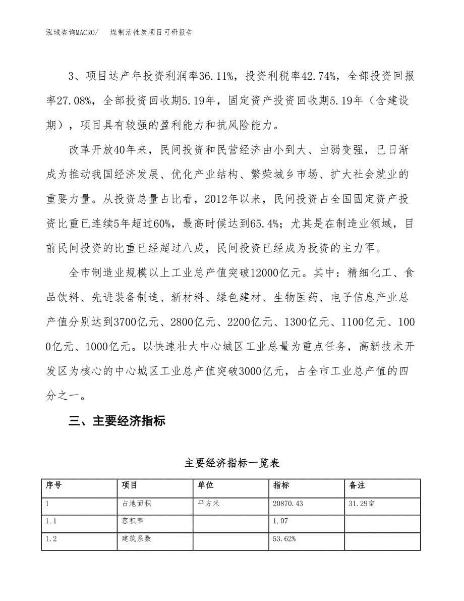 煤制活性炭项目可研报告（立项申请）_第5页