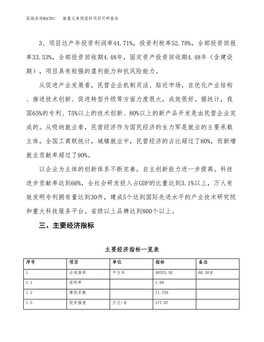 微量元素预混料项目可研报告（立项申请）_第5页