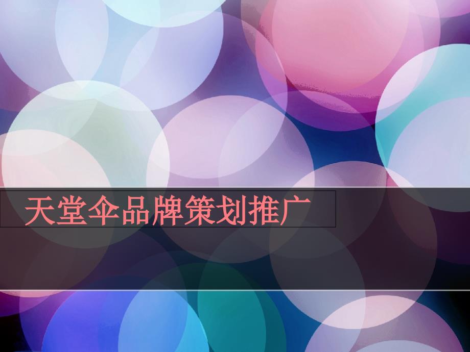 天堂伞的品牌策划方案.ppt_第1页