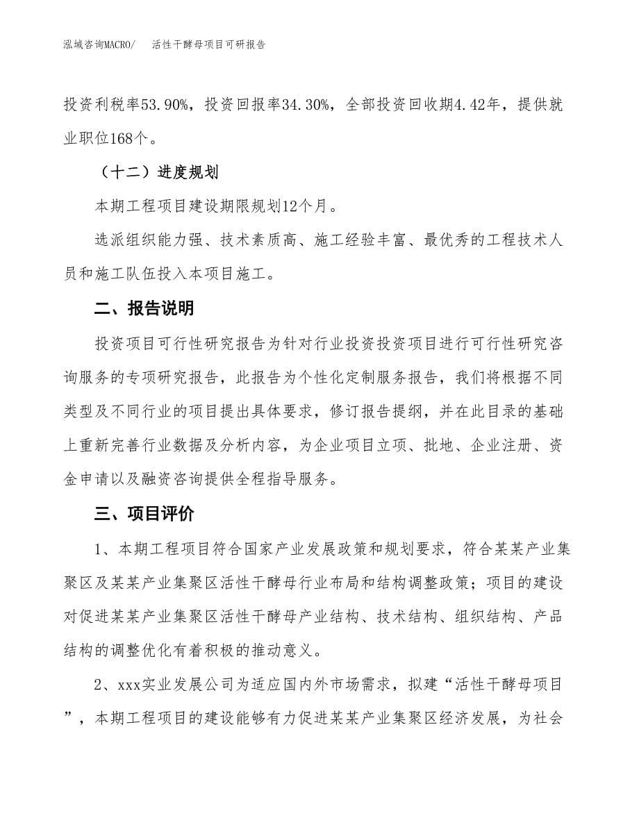 (2019)活性干酵母项目可研报告模板.docx_第5页