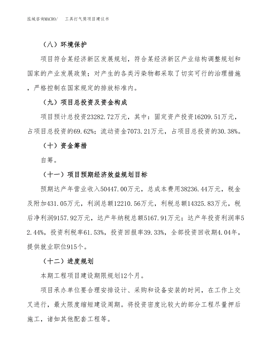 工具打气筒项目建议书范文模板_第4页