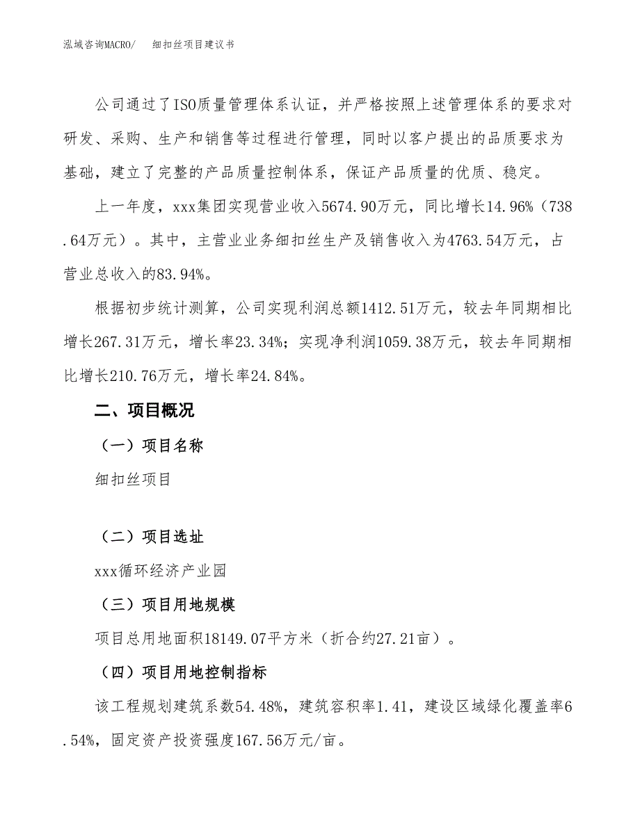 细扣丝项目建议书范文模板_第2页