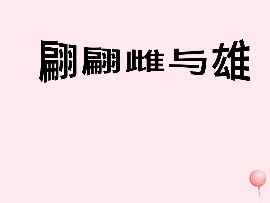 四年级科学下册 2.3《翩翩雌和雄》课件2 湘教版_第1页