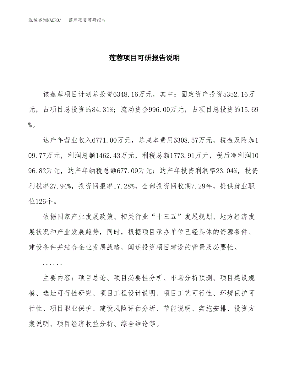 (2019)莲蓉项目可研报告模板.docx_第2页
