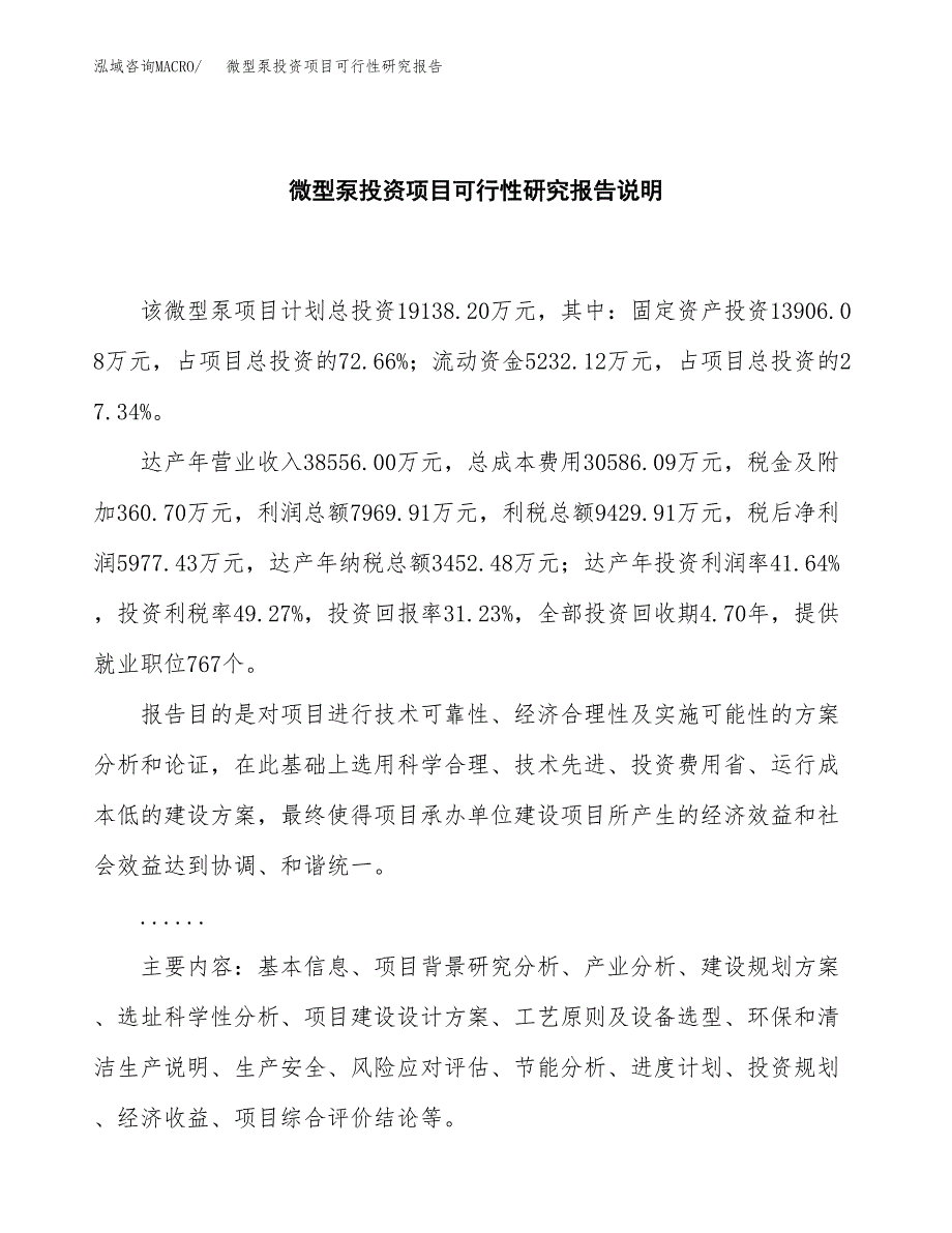 微型泵投资项目可行性研究报告2019.docx_第2页