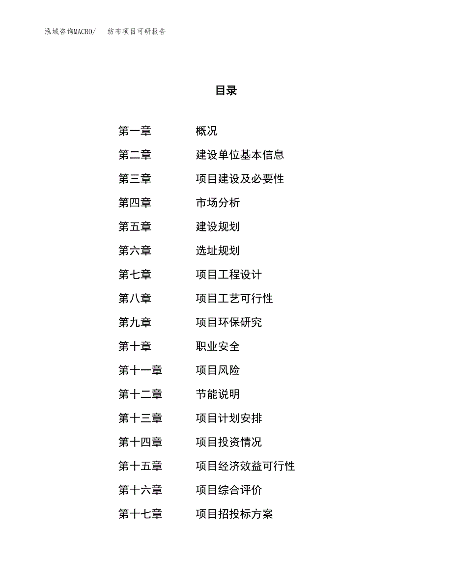 纺布项目可研报告（立项申请）_第1页