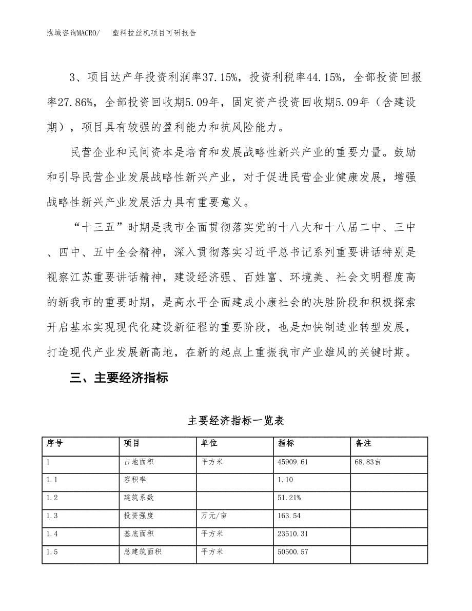 塑料拉丝机项目可研报告（立项申请）_第5页