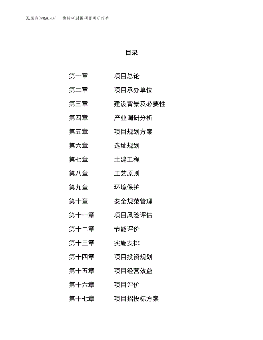 橡胶密封圈项目可研报告（立项申请）_第1页