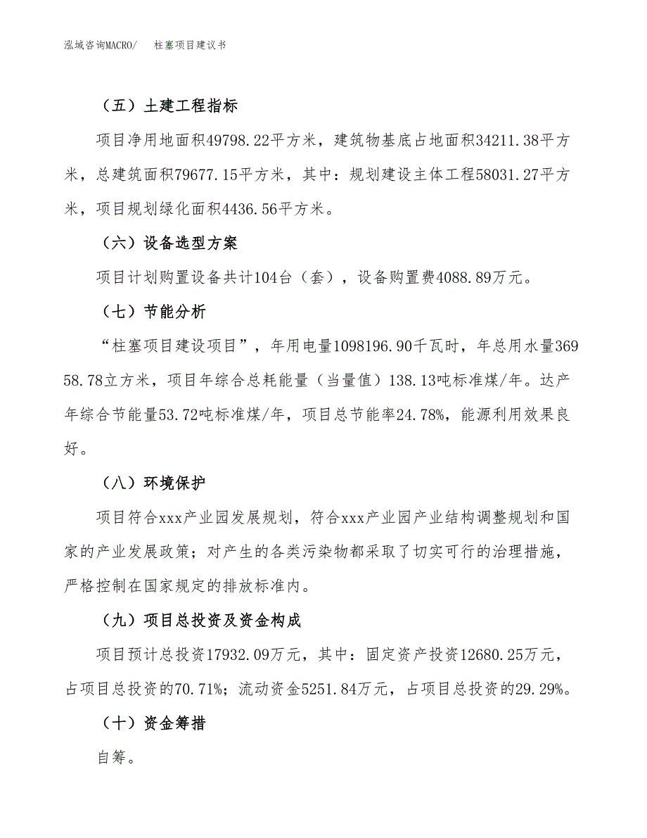 柱塞项目建议书范文模板_第3页