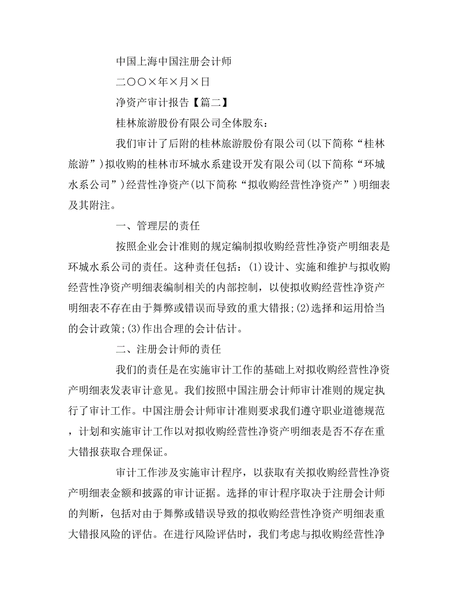 2019年净资产审计报告范文_第4页