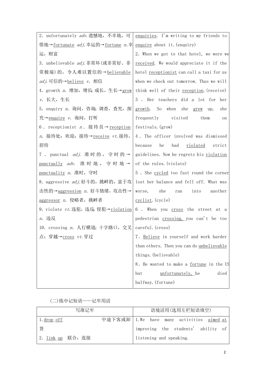 2020高考英语新创新一轮复习 unit 4 public transport学案（含解析）牛津译林版选修7_第2页