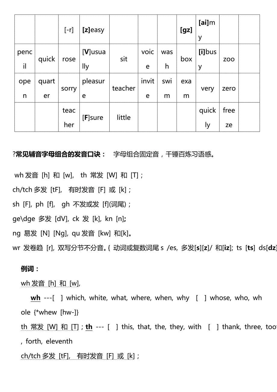 英语音标表.字母表 记忆口诀_第5页