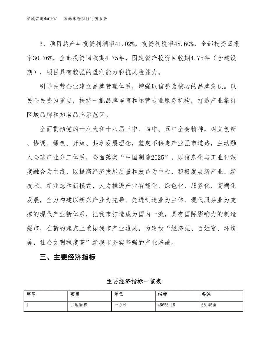 营养米粉项目可研报告（立项申请）_第5页