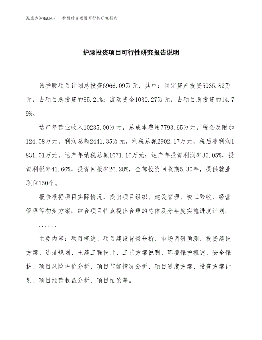 护腰投资项目可行性研究报告2019.docx_第2页