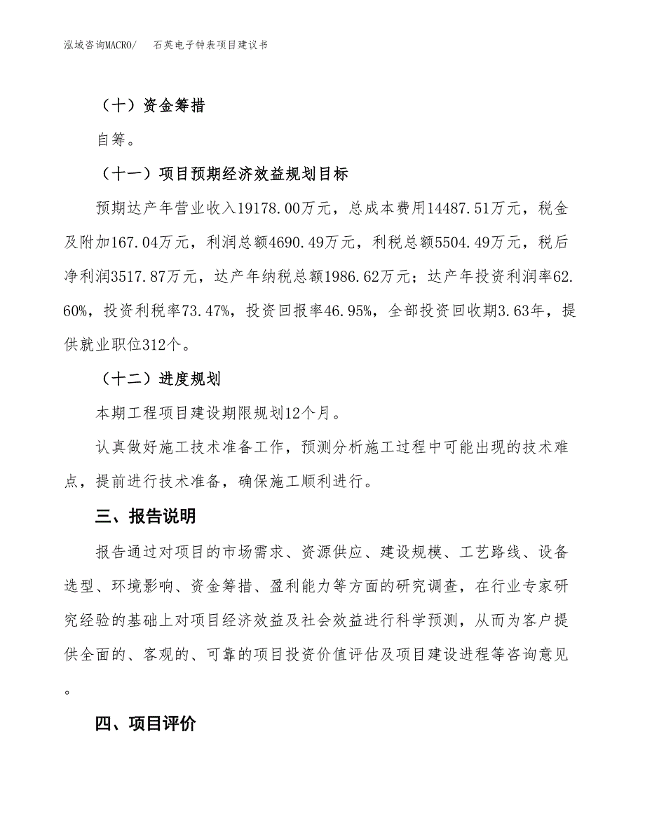 石英电子钟表项目建议书范文模板_第4页