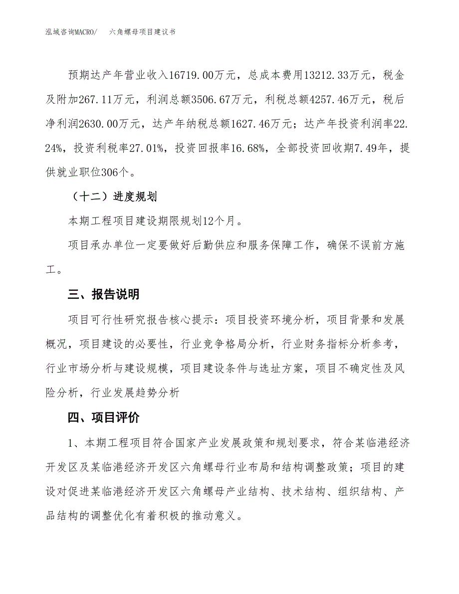 六角螺母项目建议书范文模板_第4页