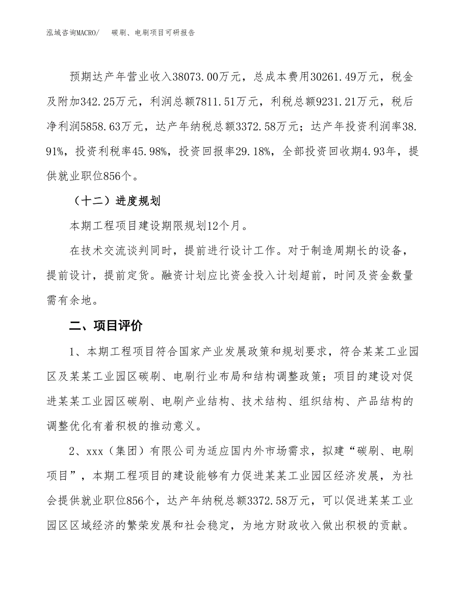 碳刷、电刷项目可研报告（立项申请）_第4页