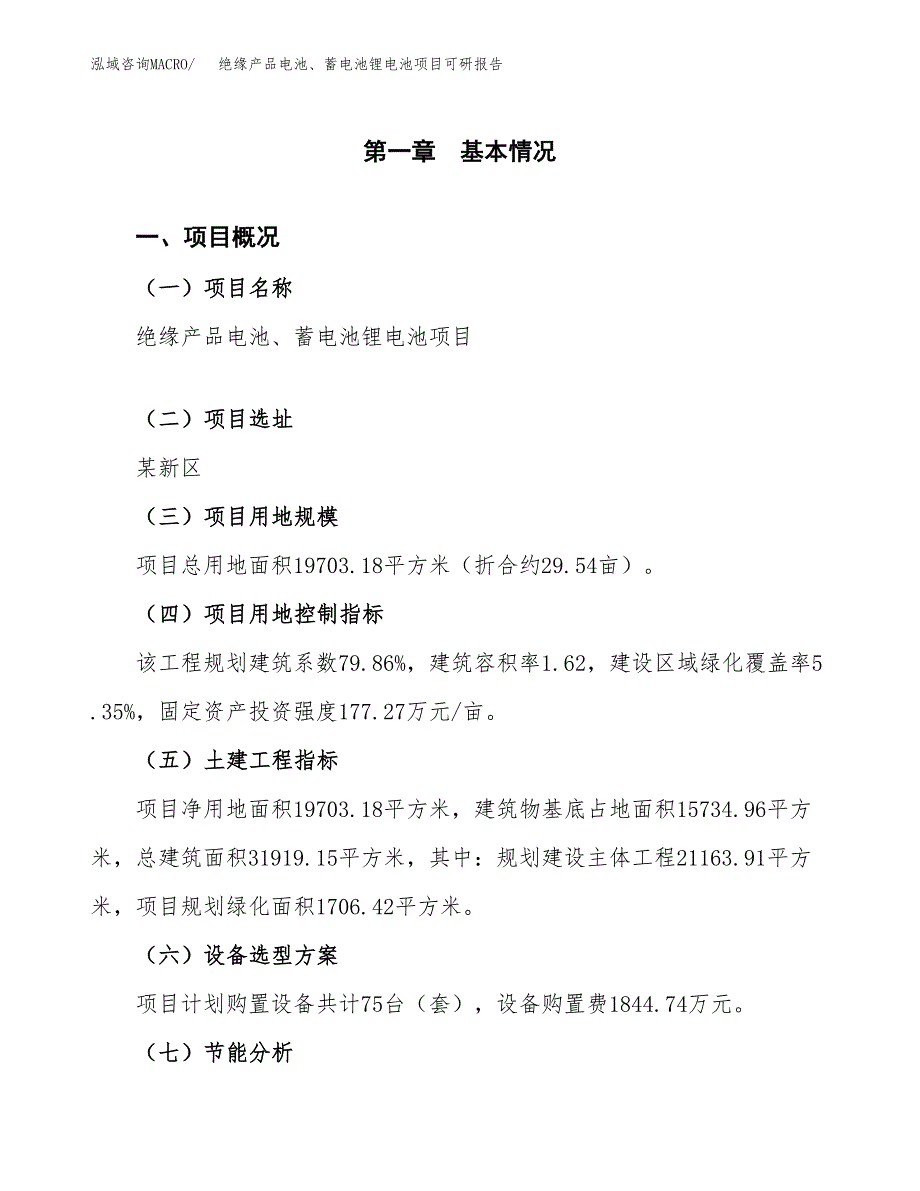 (2019)绝缘产品电池、蓄电池锂电池项目可研报告模板.docx_第4页