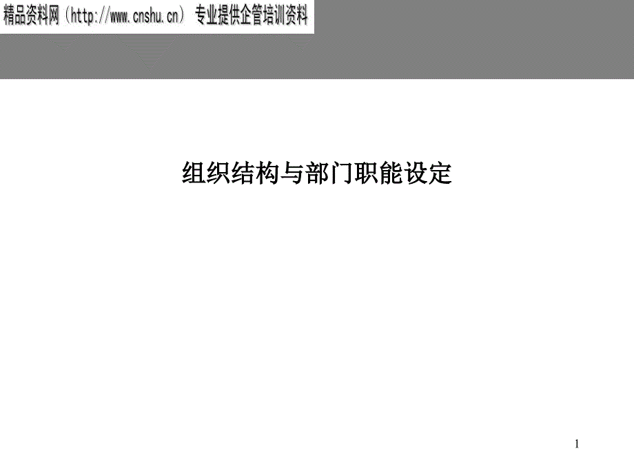 组织结构与部门职能设定.ppt_第1页