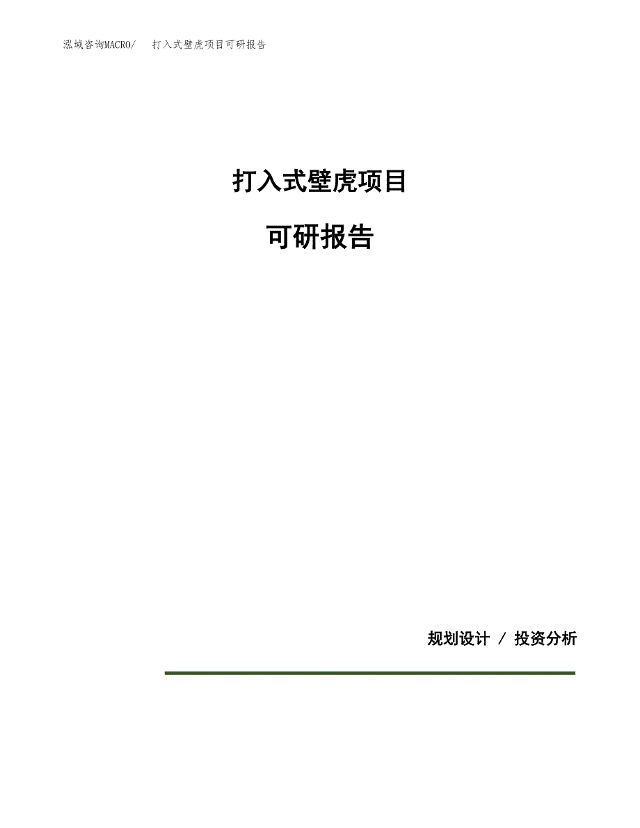 (2019)打入式壁虎项目可研报告模板.docx_第1页