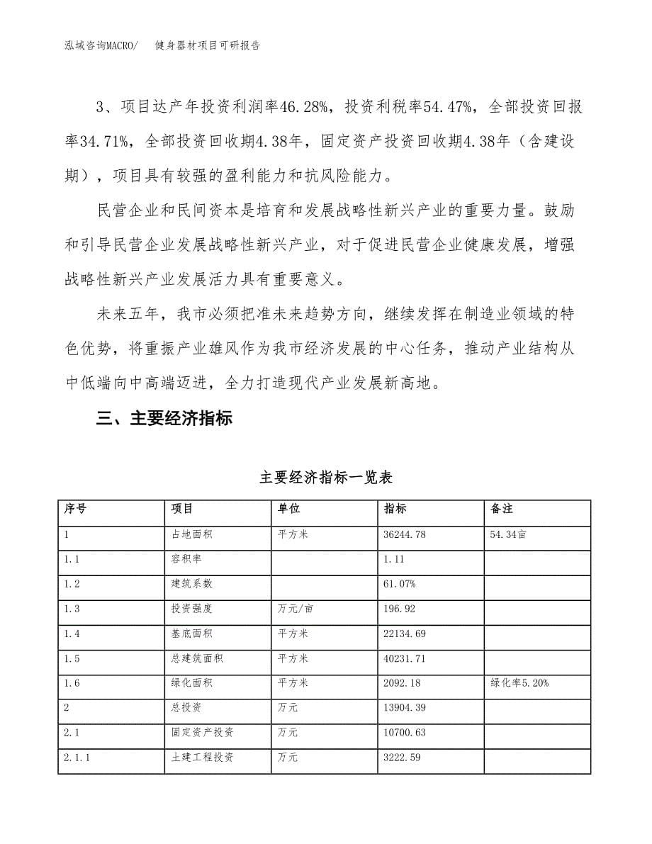 健身器材项目可研报告（立项申请）_第5页