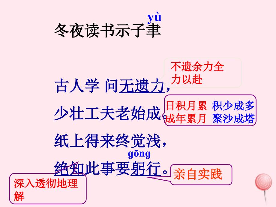 六年级语文下册《冬夜读书示子聿》教学课件 教科版_第3页