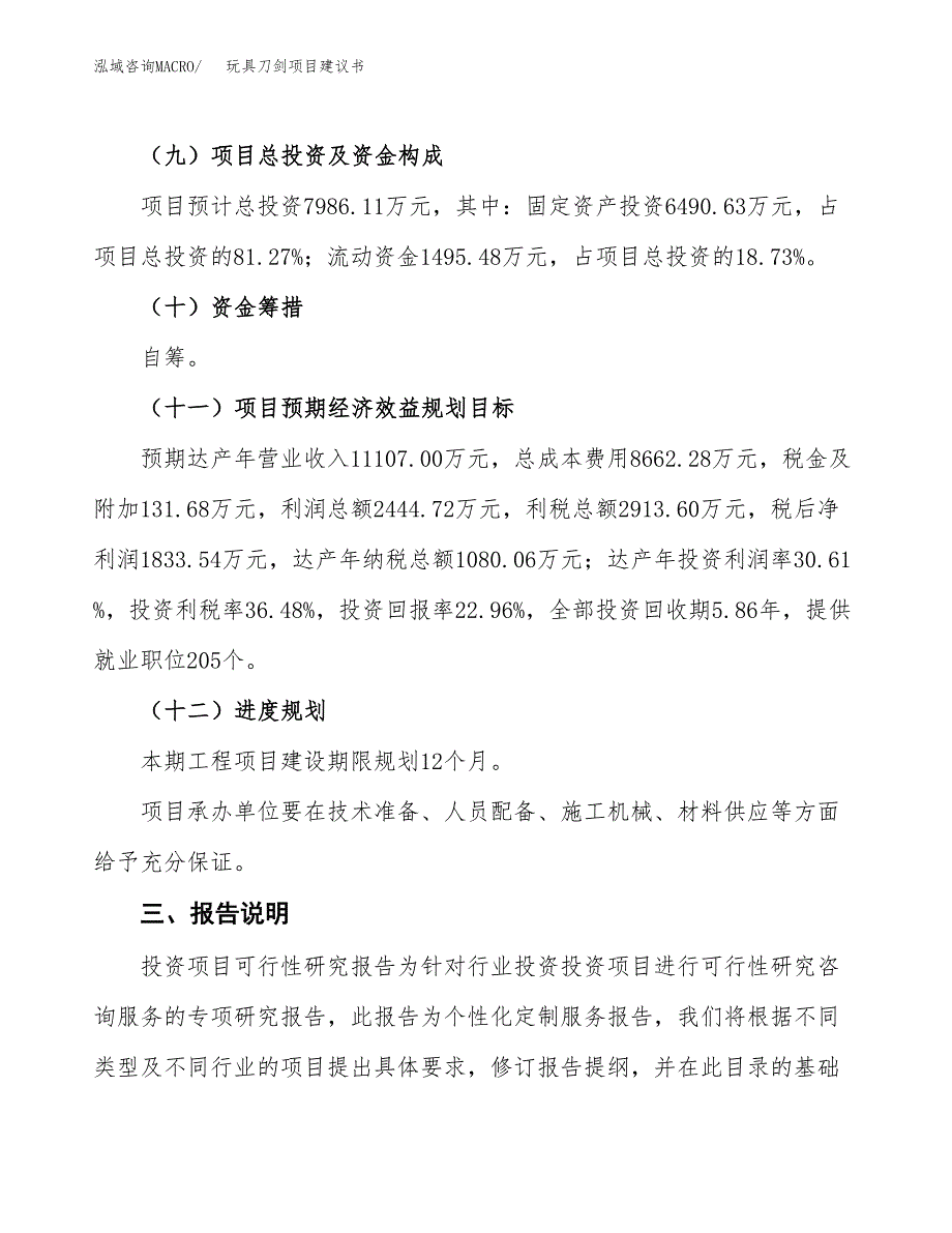 玩具刀剑项目建议书范文模板_第4页