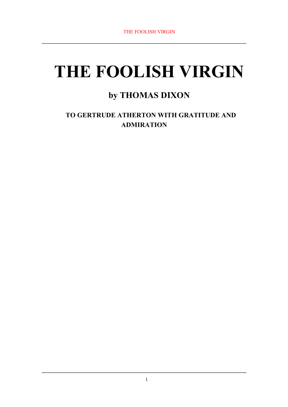 愚蠢的女人（英文）THE_FOOLISH_VIRGIN_第1页