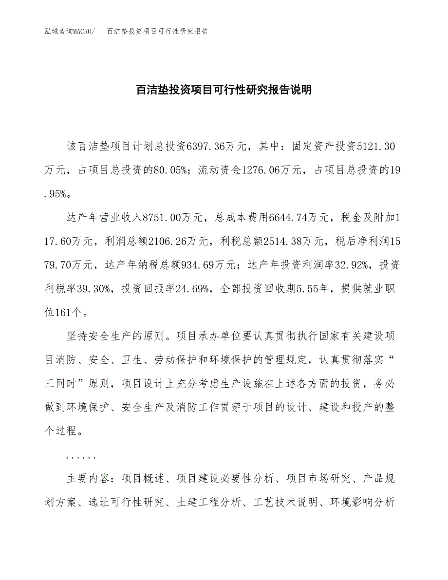 百洁垫投资项目可行性研究报告2019.docx_第2页