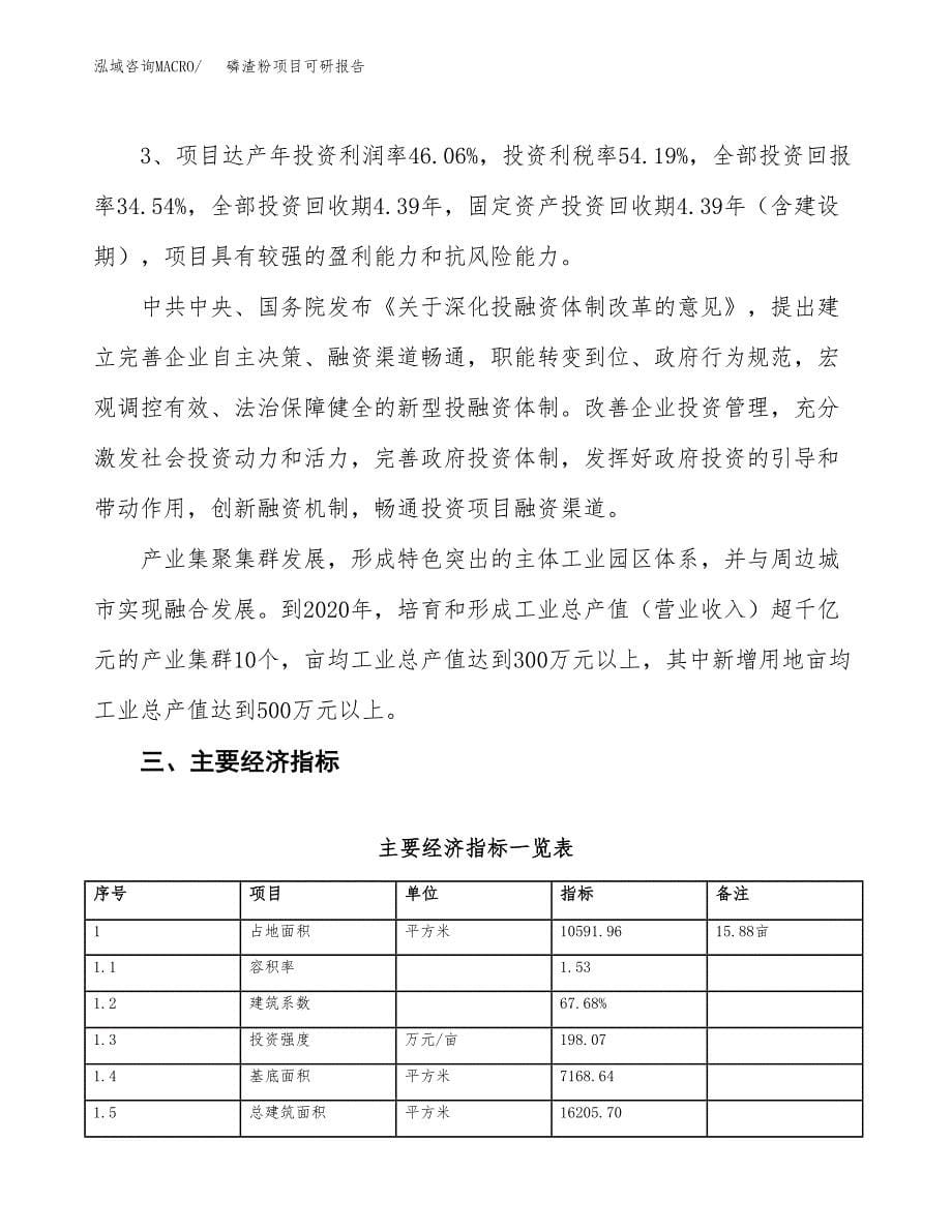 磷渣粉项目可研报告（立项申请）_第5页