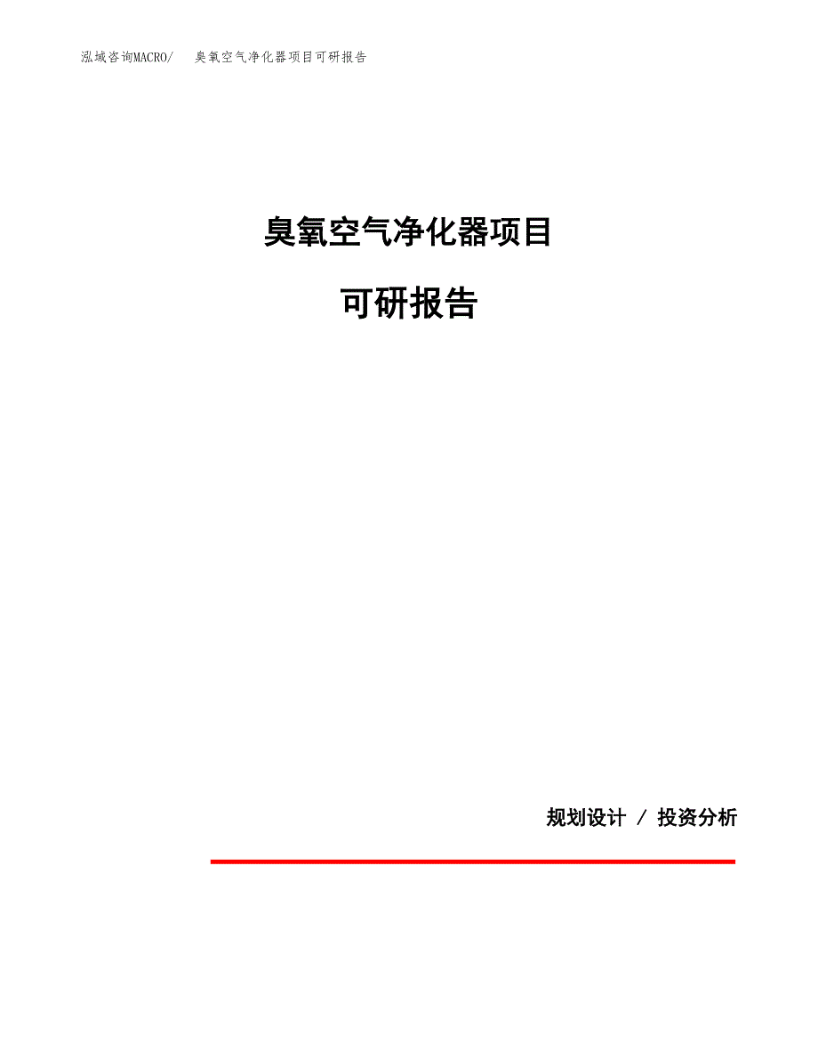 (2019)臭氧空气净化器项目可研报告模板.docx_第1页