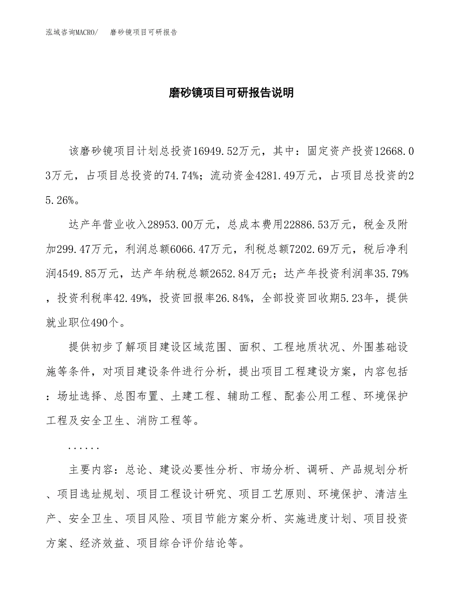 (2019)磨砂镜项目可研报告模板.docx_第2页