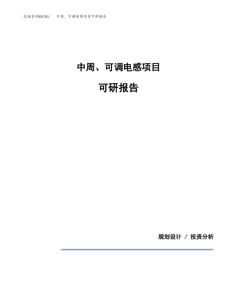 (2019)中周、可调电感项目可研报告模板.docx_第1页