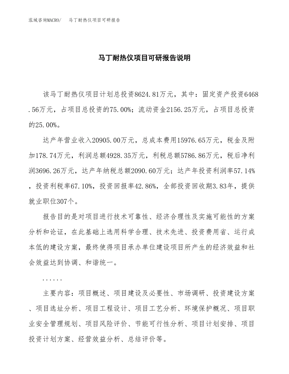 (2019)马丁耐热仪项目可研报告模板.docx_第2页