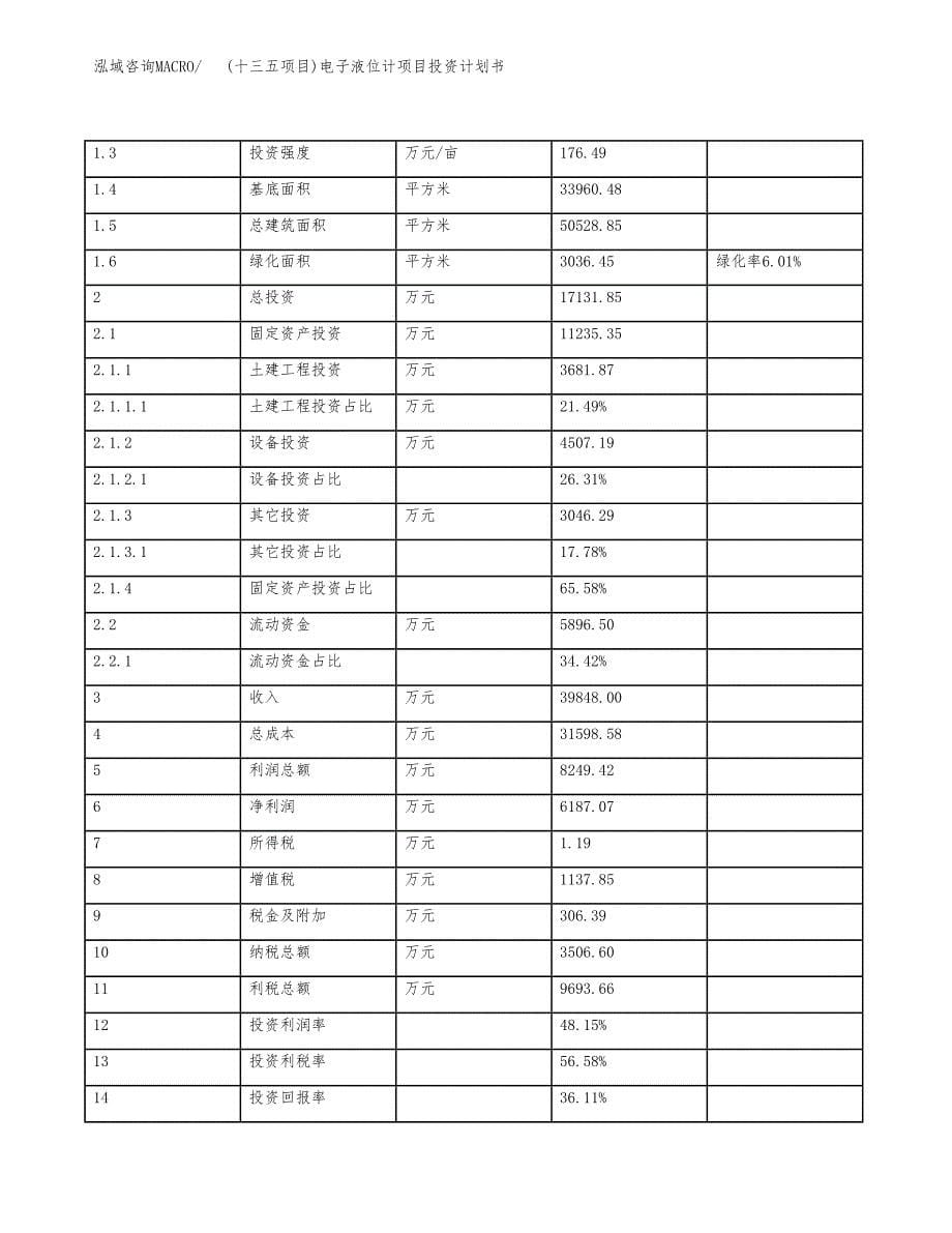 (十三五项目)电子液位计项目投资计划书.docx_第5页