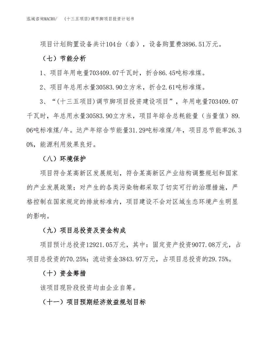 (十三五项目)调节脚项目投资计划书.docx_第2页