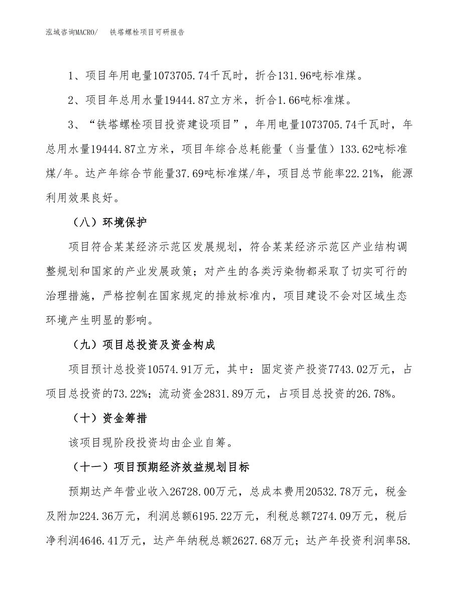 (2019)铁塔螺栓项目可研报告模板.docx_第4页