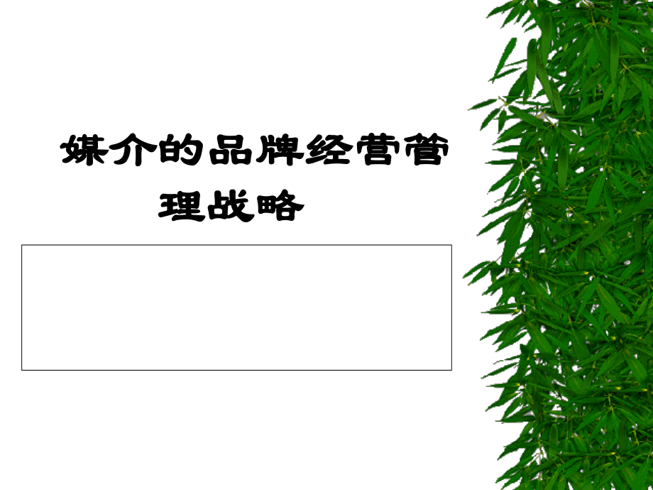 媒介的品牌经营管理战略课件.ppt_第1页