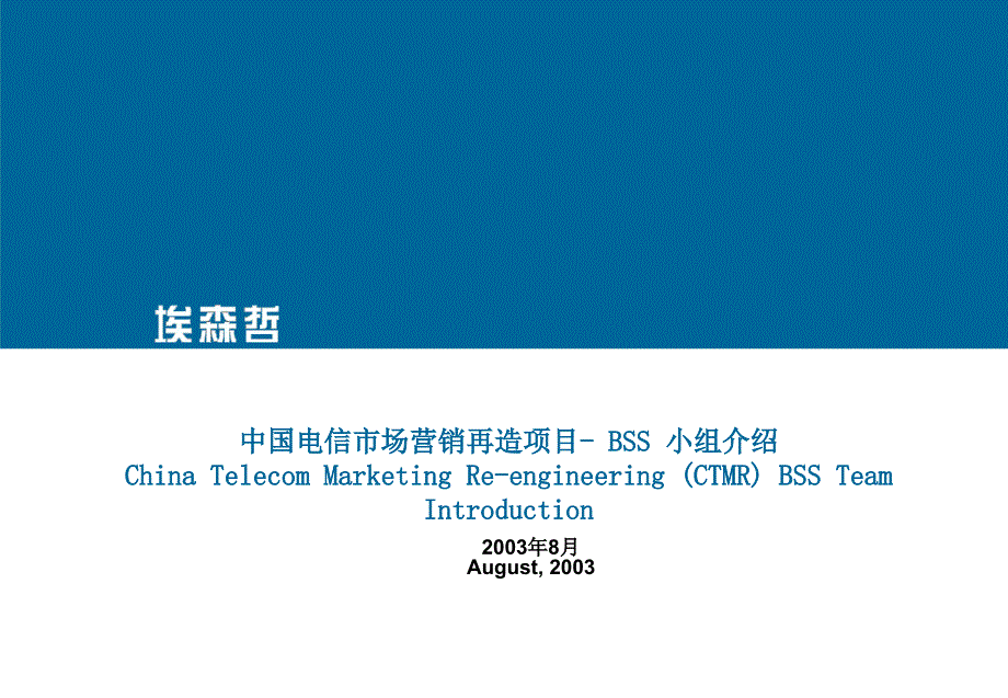 中国电信市场营销再造项目-bss小组介绍_第1页