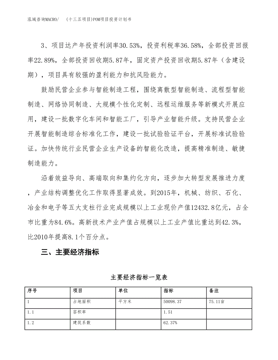 (十三五项目)POM项目投资计划书.docx_第4页