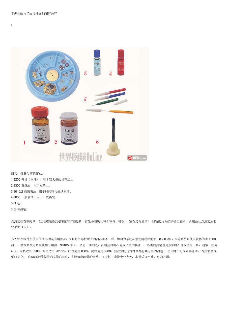 手表修理与洗油过程详解_第1页