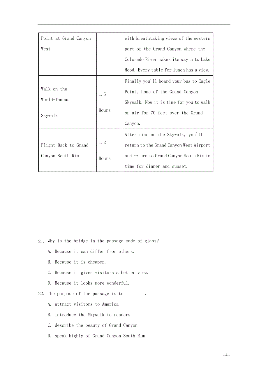 贵州省铜仁市第一中学2018-2019学年高二英语下学期期中试题_第4页