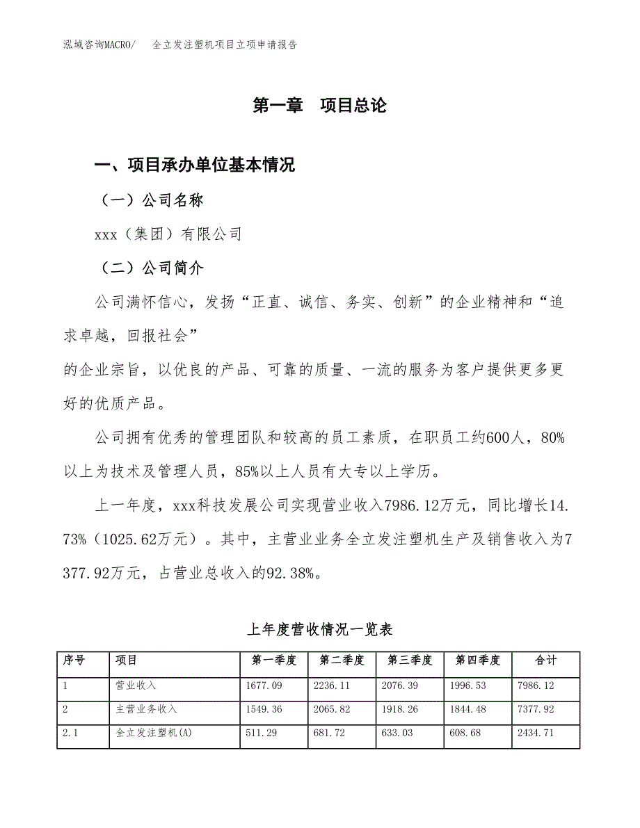 全立发注塑机项目立项申请报告（总投资9000万元）.docx_第2页