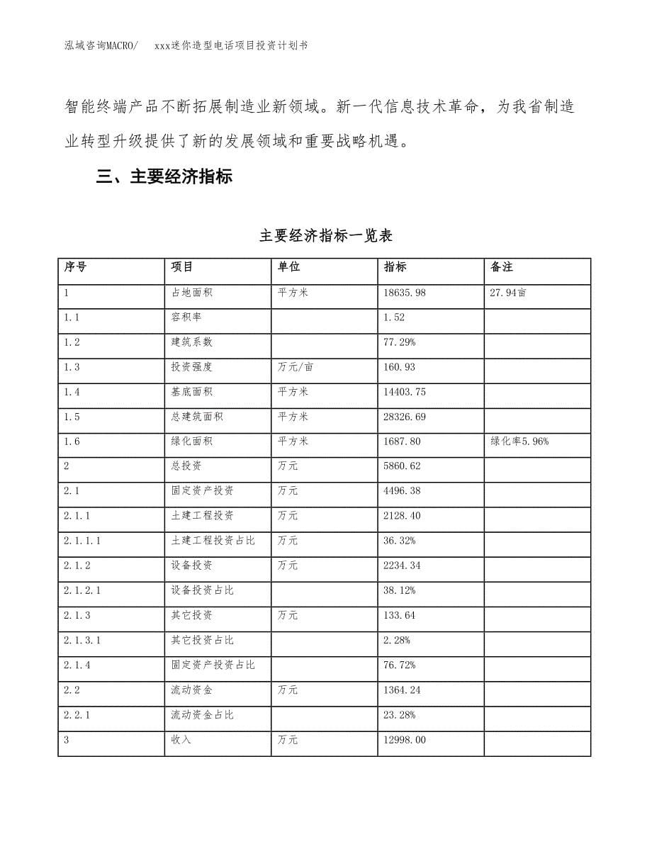 xxx迷你造型电话项目投资计划书范文.docx_第5页