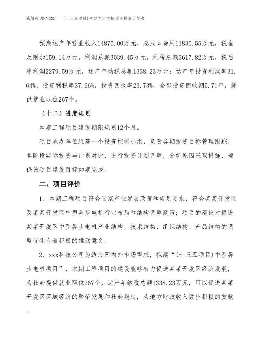 (十三五项目)中型异步电机项目投资计划书.docx_第3页