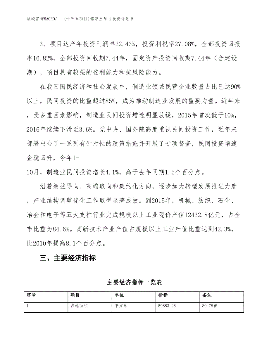 (十三五项目)铬刚玉项目投资计划书.docx_第4页