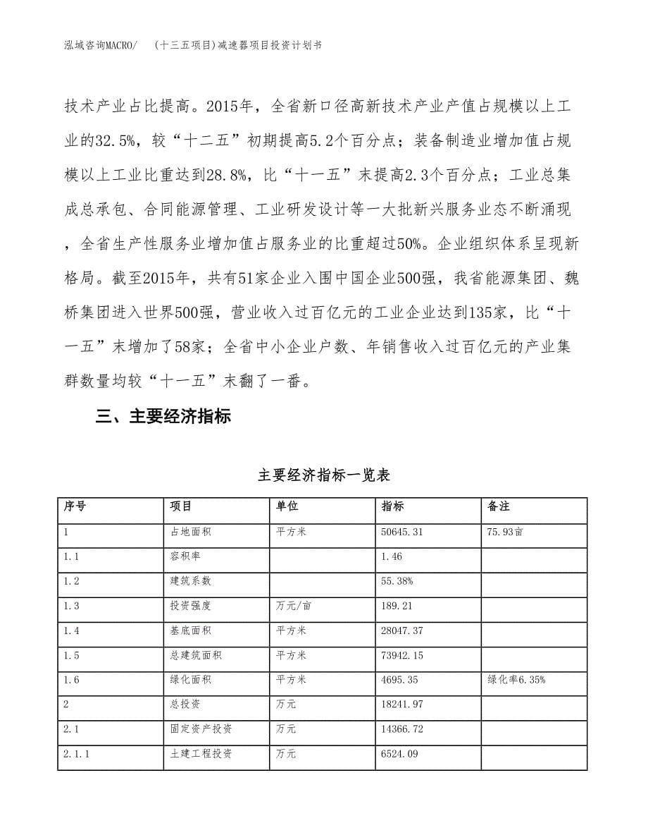 (十三五项目)减速器项目投资计划书.docx_第5页