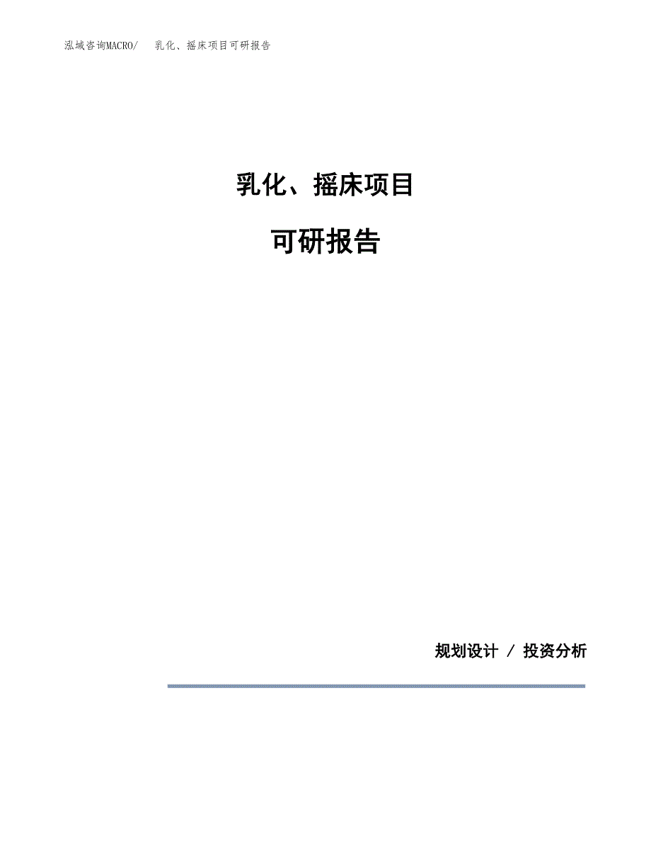 (2019)乳化、摇床项目可研报告模板.docx_第1页